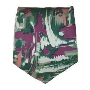 ERMENGILDO ZEGNA Purple Art Silk Tie ITALY 59"/ 3.7" EC
